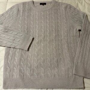 Quince cashmere cable-knit crewneck sweater like new